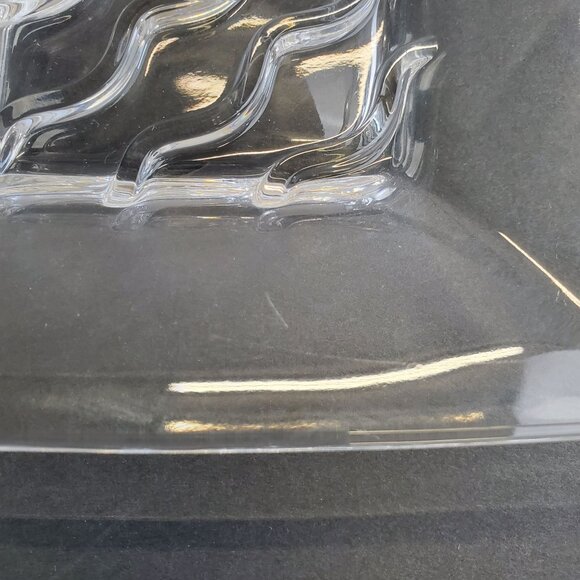 Bleikristall of Germany Plate Square 24% Leaded Crystal Waves Design 6"x6" - Picture 7 of 8